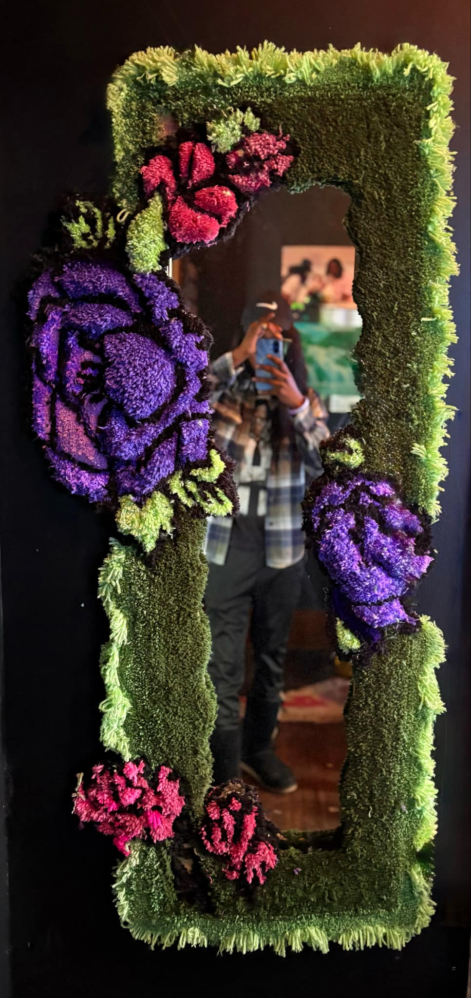 Tufted mirror frames